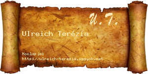 Ulreich Terézia névjegykártya